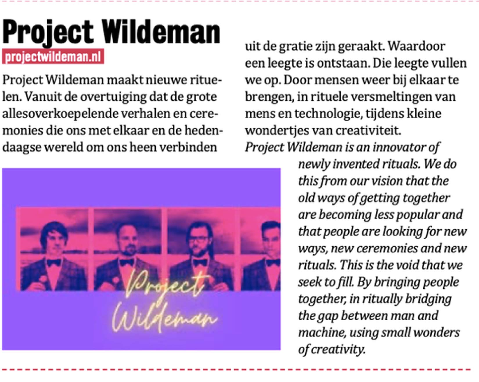 Project Wildeman in Strtfstvl gids
